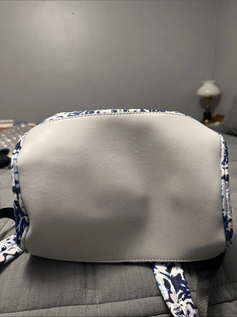 Coco & Carmen -Navy & White Patterned Women’s Backpack Tote